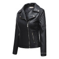 Women′s Winter Casual Motorcycle Jackets PU Leather Coat Jacket for Women